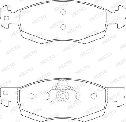 Necto FD7327A - Bremsbelagsatz, Scheibenbremse alexcarstop-ersatzteile.com