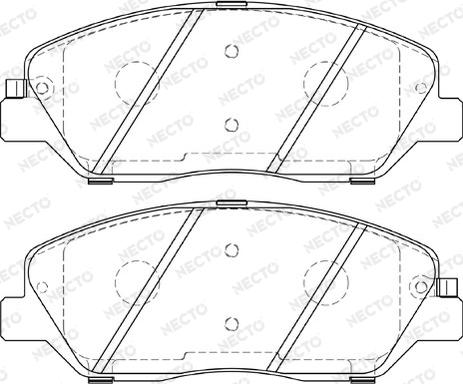 Necto FD7373A - Bremsbelagsatz, Scheibenbremse alexcarstop-ersatzteile.com