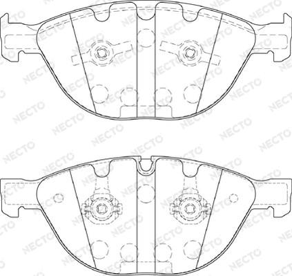 Necto FD7240A - Bremsbelagsatz, Scheibenbremse alexcarstop-ersatzteile.com