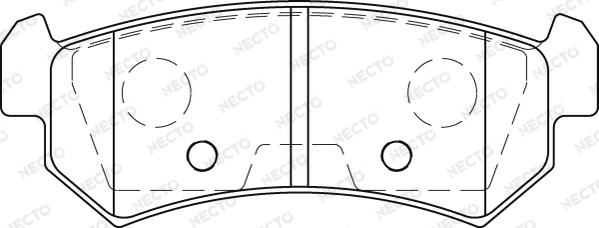 Necto FD7254A - Bremsbelagsatz, Scheibenbremse alexcarstop-ersatzteile.com