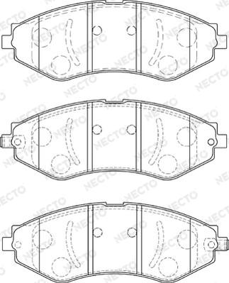 Necto FD7255A - Bremsbelagsatz, Scheibenbremse alexcarstop-ersatzteile.com