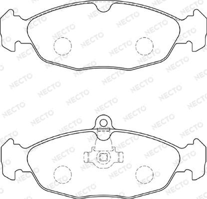 Necto FD7253A - Bremsbelagsatz, Scheibenbremse alexcarstop-ersatzteile.com