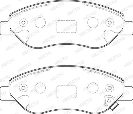 Necto FD7264A - Bremsbelagsatz, Scheibenbremse alexcarstop-ersatzteile.com