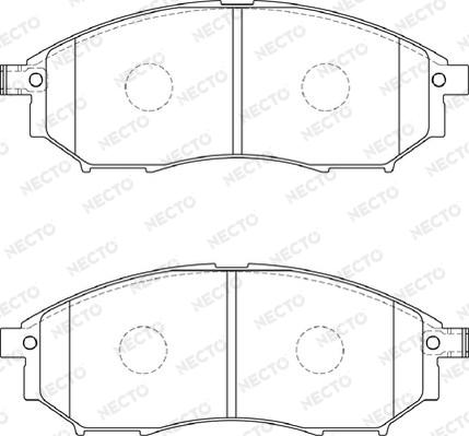 Necto FD7238A - Bremsbelagsatz, Scheibenbremse alexcarstop-ersatzteile.com