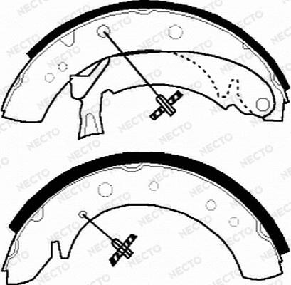 Necto N1534 - Bremsbackensatz alexcarstop-ersatzteile.com