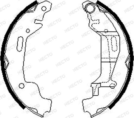 Necto N1688 - Bremsbackensatz alexcarstop-ersatzteile.com