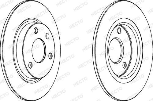 Necto WN434 - Bremsscheibe alexcarstop-ersatzteile.com