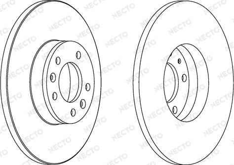 Necto WN1558 - Bremsscheibe alexcarstop-ersatzteile.com