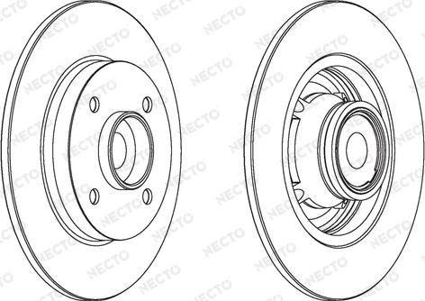 Necto WN1563 - Bremsscheibe alexcarstop-ersatzteile.com