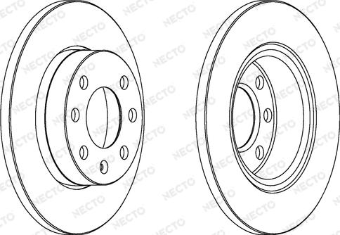 Necto WN1148 - Bremsscheibe alexcarstop-ersatzteile.com