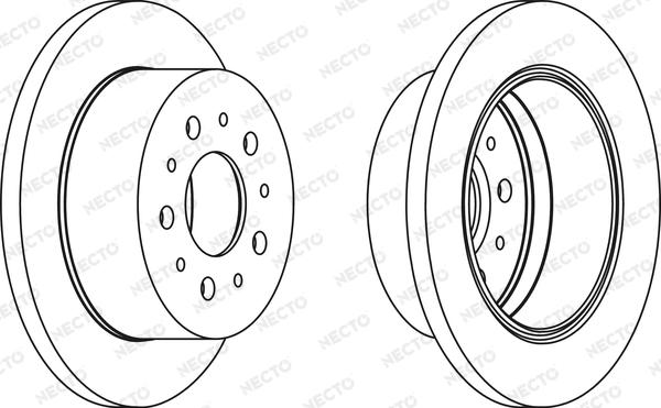 Necto WN1166 - Bremsscheibe alexcarstop-ersatzteile.com