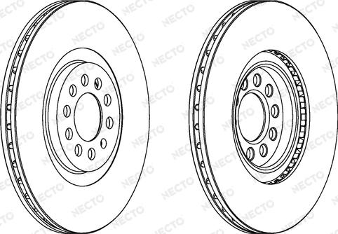 Necto WN1128 - Bremsscheibe alexcarstop-ersatzteile.com