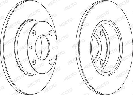 Necto WN259 - Bremsscheibe alexcarstop-ersatzteile.com