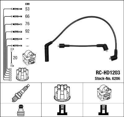 NGK 6206 - Zündleitungssatz alexcarstop-ersatzteile.com