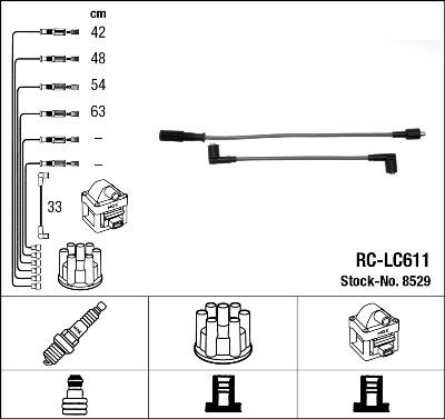 NGK 8529 - Zündleitungssatz alexcarstop-ersatzteile.com