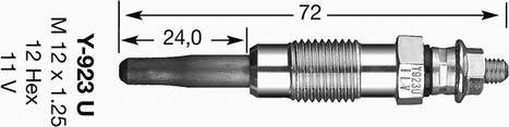 NGK 3380 - Glühkerze alexcarstop-ersatzteile.com