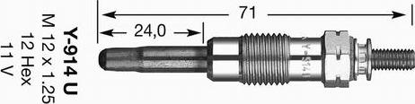 NGK 2643 - Glühkerze alexcarstop-ersatzteile.com