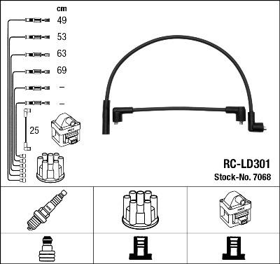 NGK 7068 - Zündleitungssatz alexcarstop-ersatzteile.com