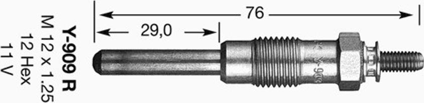 NGK Y-909R - Glühkerze alexcarstop-ersatzteile.com