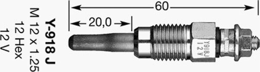 NGK Y-918R - Glühkerze, elektr. Zuheizer alexcarstop-ersatzteile.com