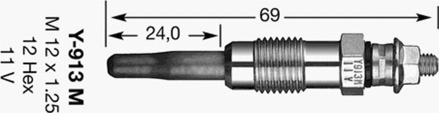 NGK Y-913M - Glühkerze alexcarstop-ersatzteile.com