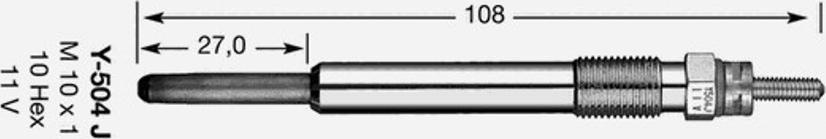 NGK Y-504J - Glühkerze alexcarstop-ersatzteile.com