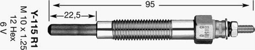 NGK Y-115R1 - Glühkerze alexcarstop-ersatzteile.com