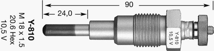 NGK Y-810 - Glühkerze alexcarstop-ersatzteile.com