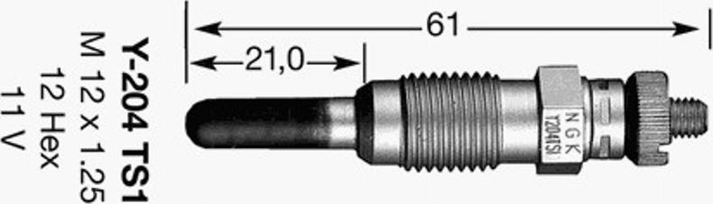 NGK Y-204TS1 - Glühkerze alexcarstop-ersatzteile.com