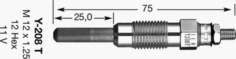 NGK Y-208 T - Glühkerze alexcarstop-ersatzteile.com