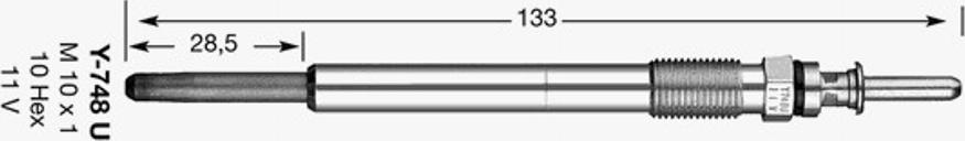 NGK Y-748U - Glühkerze alexcarstop-ersatzteile.com