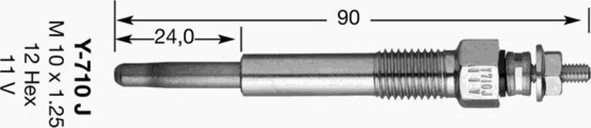 NGK Y-710J - Glühkerze alexcarstop-ersatzteile.com