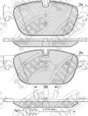 NiBK PN42001 - Bremsbelagsatz, Scheibenbremse alexcarstop-ersatzteile.com