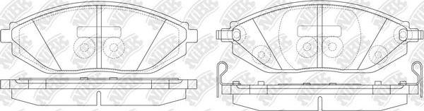 NiBK PN0570 - Bremsbelagsatz, Scheibenbremse alexcarstop-ersatzteile.com