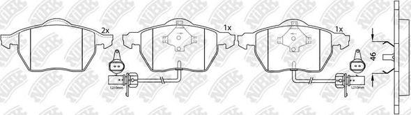 NiBK PN0188W - Bremsbelagsatz, Scheibenbremse alexcarstop-ersatzteile.com