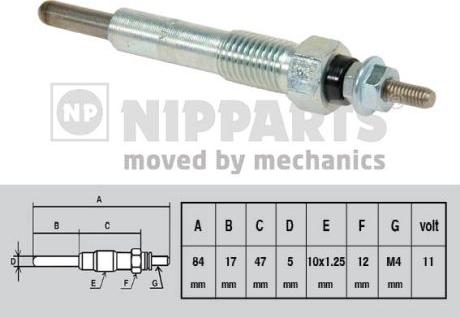 Nipparts J5719009 - Glühkerze alexcarstop-ersatzteile.com