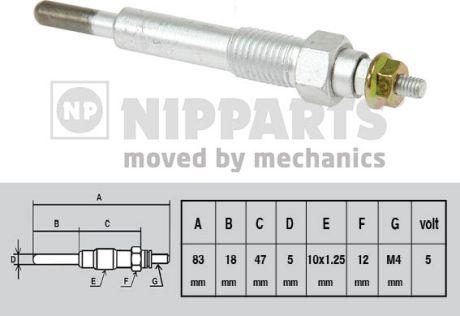 Nipparts J5719004 - Glühkerze alexcarstop-ersatzteile.com