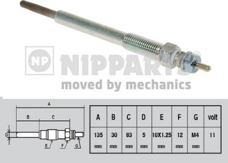 Nipparts J5710502 - Glühkerze alexcarstop-ersatzteile.com