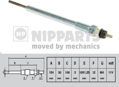 Nipparts J5710302 - Glühkerze alexcarstop-ersatzteile.com