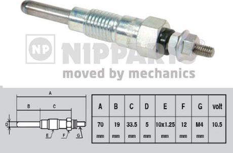 Nipparts J5711004 - Glühkerze alexcarstop-ersatzteile.com