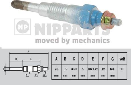 Nipparts J5711010 - Glühkerze alexcarstop-ersatzteile.com