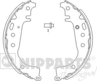 Nipparts J3502071 - Bremsbackensatz alexcarstop-ersatzteile.com