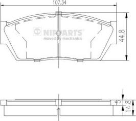 Nipparts J3604013 - Bremsbelagsatz, Scheibenbremse alexcarstop-ersatzteile.com