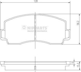 Nipparts J3605002 - Bremsbelagsatz, Scheibenbremse alexcarstop-ersatzteile.com