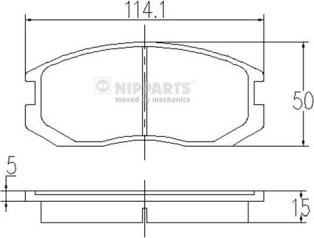 Nipparts J3605032 - Bremsbelagsatz, Scheibenbremse alexcarstop-ersatzteile.com