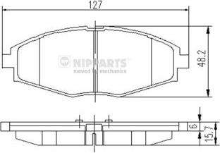 Nipparts J3600909 - Bremsbelagsatz, Scheibenbremse alexcarstop-ersatzteile.com