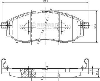 Nipparts J3601094 - Bremsbelagsatz, Scheibenbremse alexcarstop-ersatzteile.com