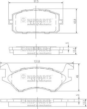 Nipparts J3602041 - Bremsbelagsatz, Scheibenbremse alexcarstop-ersatzteile.com