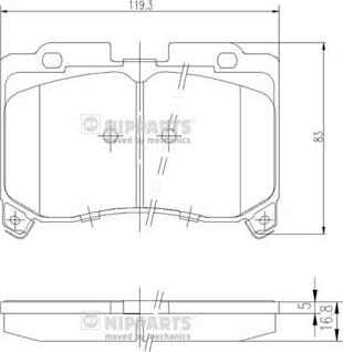 Nipparts J3602069 - Bremsbelagsatz, Scheibenbremse alexcarstop-ersatzteile.com