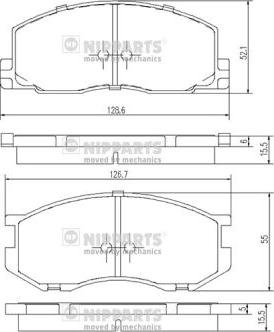 Nipparts J3602039 - Bremsbelagsatz, Scheibenbremse alexcarstop-ersatzteile.com